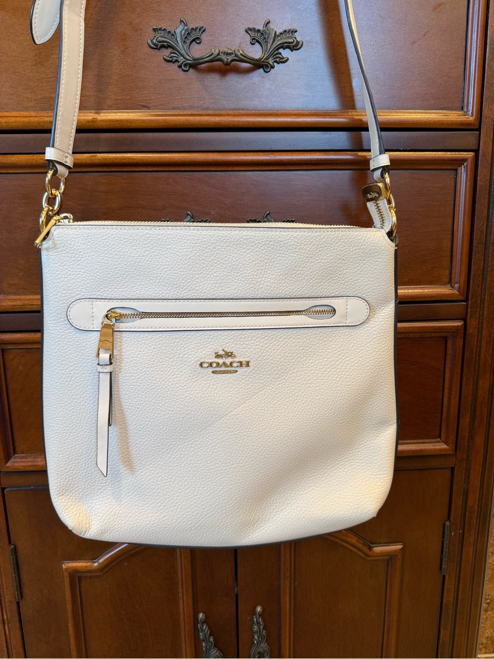 Coach Mae Pebbled Leather Cross Body Bag